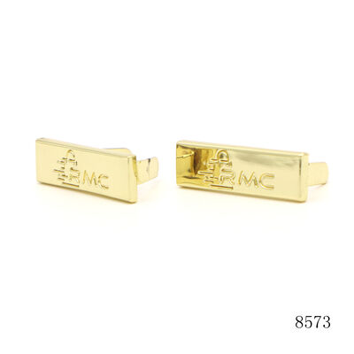 Gold Plating Lady Bag Metal Logo Rectangle Label Plate Custom Engraved Metal Name Plate for Bags or Purse