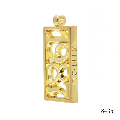 Garment Shoes Accessories Metal Charm Tags Hollow Out Metal Hang Tag Custom Logo Metal Label Tag
