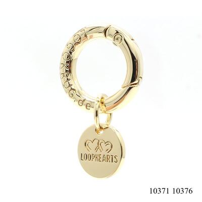 New Arrival Light Gold Spring O Ring Waterproof Clasp Carabiner Custom Logo Round Ring
