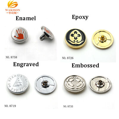 Custom Enamel Epoxy Studs Metal Engraved Logo Rivet Manufacturer