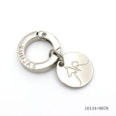 Waterproof Premium Metal Key Chain Clasp Carabiner Custom Logo Flat Spring O Ring