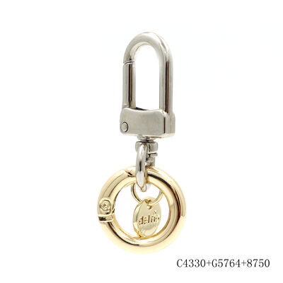 Metal Key Chain Clasp Carabiner Quality Spring O Ring Bag Accessories Keychain Round Ring