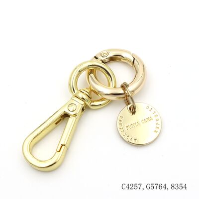 Metal Key Chain Clasp Carabiner Quality Spring O Ring Bag Accessories Keychain Round Ring