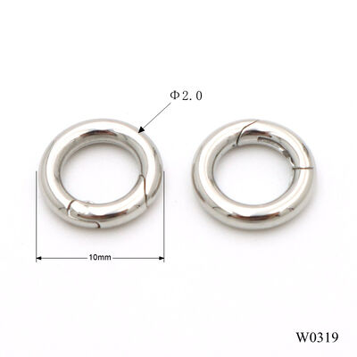 6mm Mini Round Stainless Steel Spring Ring 316 Steel Carabiner Keychain Metal Accessories