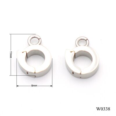 Stainless Steel Spring Open Jump Ring 8x11mm Mini Round Snap Clasp Connector For Jewelry Making