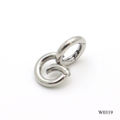 6mm Mini Round Stainless Steel Spring Ring 316 Steel Carabiner Keychain Metal Accessories