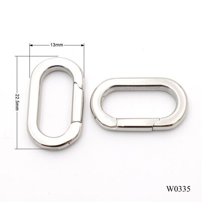 13mm Oval Shape Stainless Steel Spring Ring 316 Steel Oval Spring Carabiner For Bag/clothing/key Chain Accessories