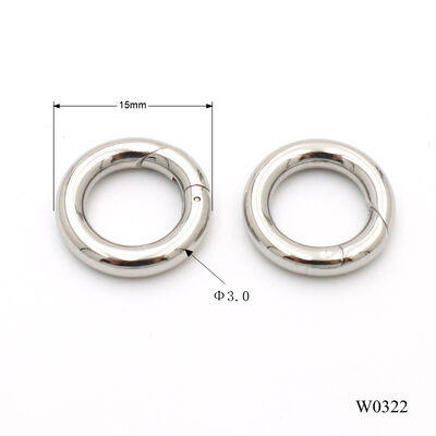 15mm Stainless Steel Round Wire Spring Ring for Handbag Hardware