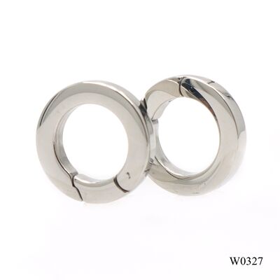 11.5mm Flat Round Shape Stainless Steel Spring Ring Round Carabiner  Accessories