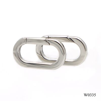 13mm Oval Shape Stainless Steel Spring Ring 316 Steel Oval Spring Carabiner For Bag/clothing/key Chain Accessories