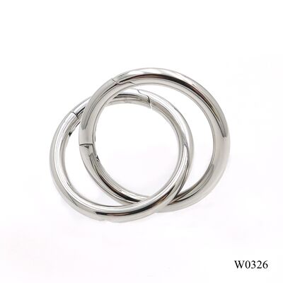 35mm Polished Stainless Steel Spring O-Ring Snap Clasp for Bags & Leather Crafts