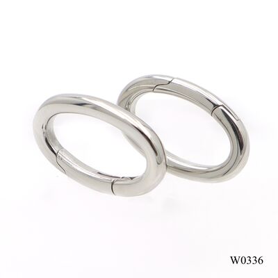 Luxury Stainless Steel Oval Shape Key Chain Ring Metal O Ring Spring Ring Snap Spring Clip