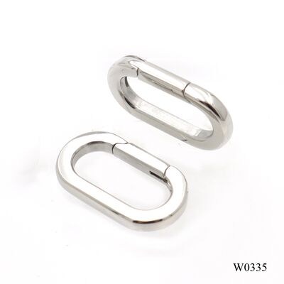 13mm Oval Shape Stainless Steel Spring Ring 316 Steel Oval Spring Carabiner For Bag/clothing/key Chain Accessories
