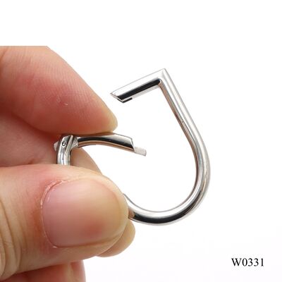 30mm Heart  Shape Stainless Steel Spring Ring Quality Carabiner Keychain DIY Accessories