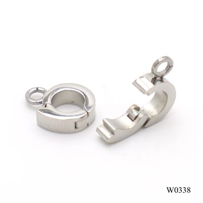 Stainless Steel Spring Open Jump Ring 8x11mm Mini Round Snap Clasp Connector For Jewelry Making