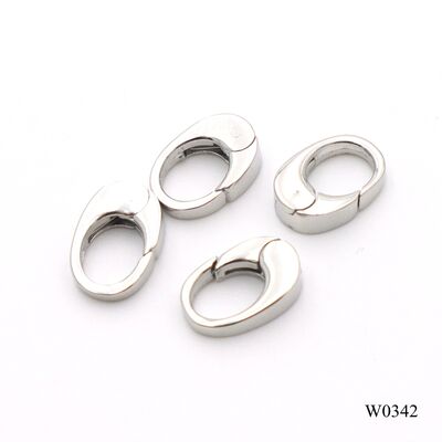 Mini Oval Stainless Steel Snap Spring Ring Connector For Necklace Bracelet Earring Craft Hardware