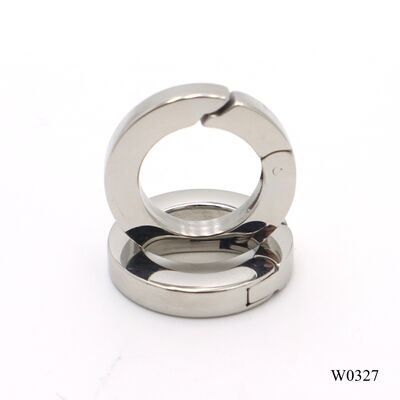 11.5mm Flat Round Shape Stainless Steel Spring Ring Round Carabiner  Accessories