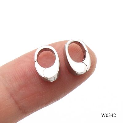 Mini Oval Stainless Steel Snap Spring Ring Connector For Necklace Bracelet Earring Craft Hardware