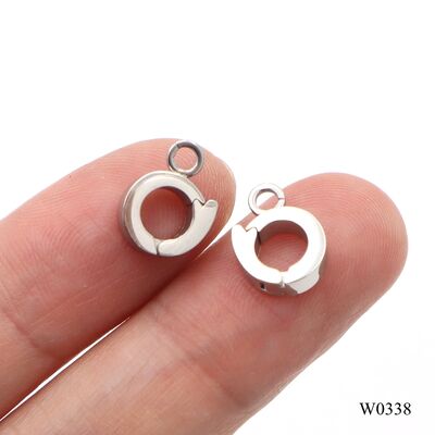 Stainless Steel Spring Open Jump Ring 8x11mm Mini Round Snap Clasp Connector For Jewelry Making