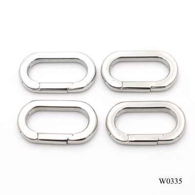 13mm Oval Shape Stainless Steel Spring Ring 316 Steel Oval Spring Carabiner For Bag/clothing/key Chain Accessories