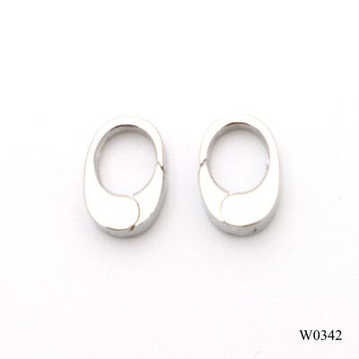 Mini Oval Stainless Steel Snap Spring Ring Connector For Necklace Bracelet Earring Craft Hardware