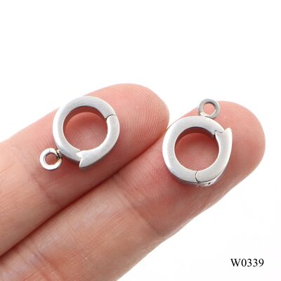 10mm Mini Round Stainless Steel Spring Ring Superb Quality 316 304 Steel Carabiner For Keychain  Accessories
