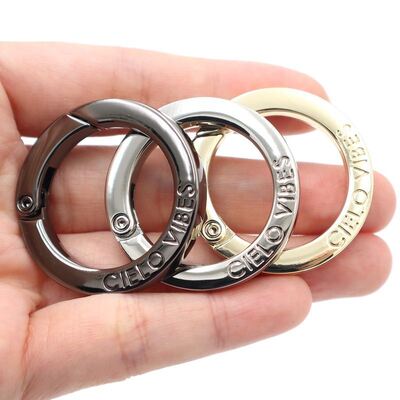 Customized Metal Spring O Ring Size Color Options Push Gate Ring Bag Accessories