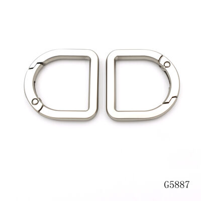 Premium Metal Spring D Ring Carabiner Bag Accessories Push Gate Ring Clasp