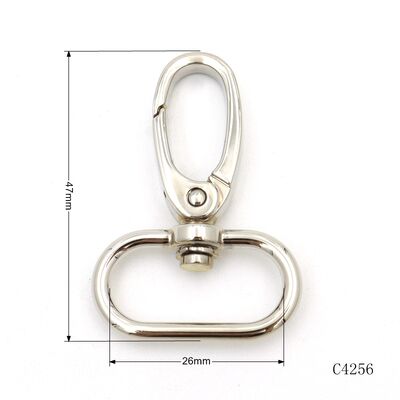 Durable Metal Snap Hook Manufacturer Bag Hareware Accessories 26mm Strap Metal Swivel Clip