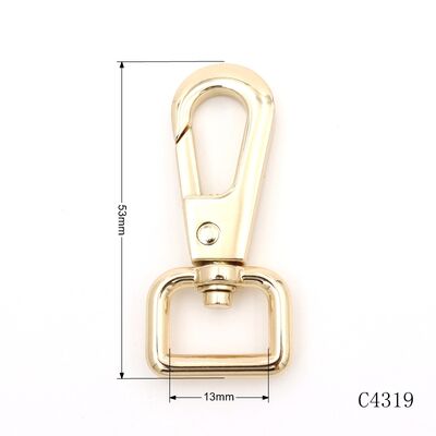 Premium 13mm Metal Snap Hook for Key Chain Clasp Small Bag Swivel Snap Hook