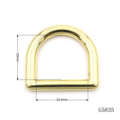 Shiny Gold Plated Metal D Ring for Bag Accessories 1" Inch Bag Strap Adjust Buckle Dog Collar D Ring Connector