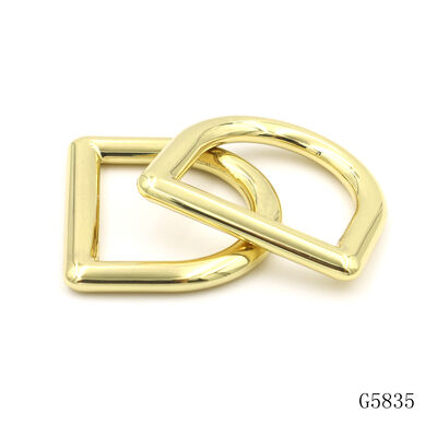 Shiny Gold Plated Metal D Ring for Bag Accessories 1" Inch Bag Strap Adjust Buckle Dog Collar D Ring Connector
