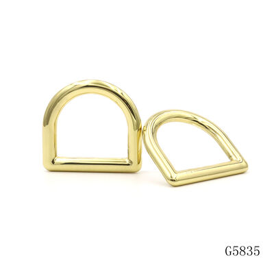 Shiny Gold Plated Metal D Ring for Bag Accessories 1" Inch Bag Strap Adjust Buckle Dog Collar D Ring Connector
