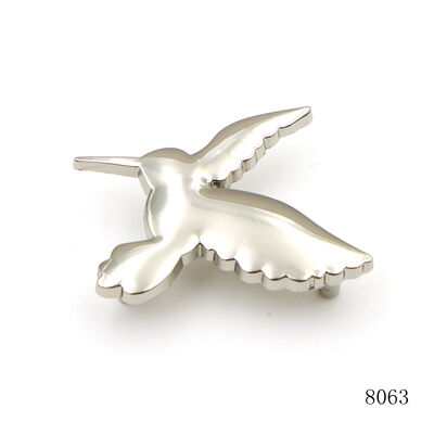 Nickel Plating Custom Bird Shape Metal Logo Custom Brand  Zinc Alloy Logo Label  For Handbags Clothing