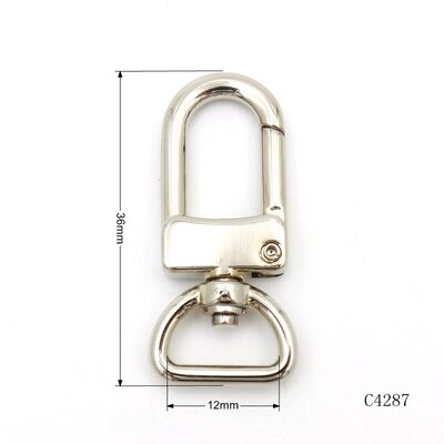 Manufacturer Wholesale Metal Lobser Snap Hook Key chain Clasp Carabiner Metal Keychain Clip Bag Clasp 