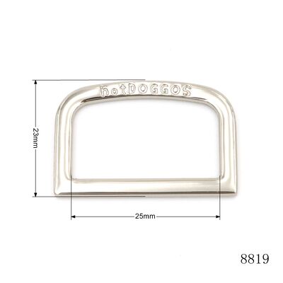 Quality Logo D Ring Buckle Dog Collar Hardness 25mm Strap Adjuster Slider Pet Hardware D Buckle Bag Accessories