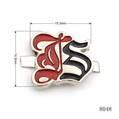 Fashion Design Bag Brand Logo Label Custom Flower Enamel Color Label for Handbag Plate Accessories