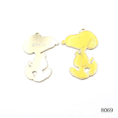 3D Metal Logo Label Custom Animal Logo Tag Metal Key Chain Hanging Tag Soft Enamel Pendants 