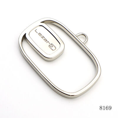 Handbag Hardware Accessories Nickel Custom Metal Logo Label Metal Brand Logo Hanging Plate