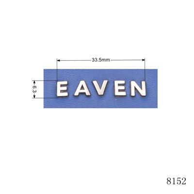 Nickel Custom Metal Logo Letters Metal Brand Logo Plate For Bag Hardware Accessories
