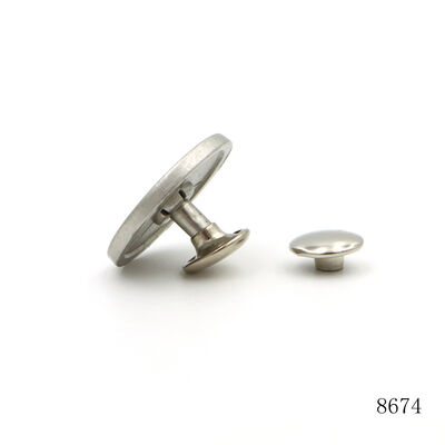 Custom Logo Rivets, Solid Metal Screw Rivets for Bags, Flat Rivet Logo, Custom Logo Shiny Rivets, Zinc Alloy Bag Hardware Accessories 20mm