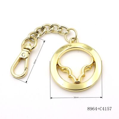 Gold Plating Custom Hollow Round Metal Logo Tag Zinc Alloy Metal Label Tag For Handbags Hardware Accessories