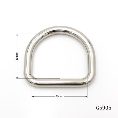 Quality Shiny Polished Silver D Ring Buckle 38mm Bag Strap Slider Dog Collar Adjuster Buckle Belt Connector