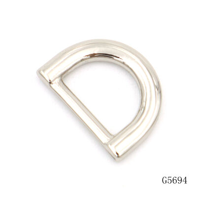 12mm Flat D Ring Buckle for Bags | Zinc Alloy Metal Hardware