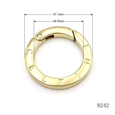 Custom 1 Inch O Rings Mirror Finish Key O Ring Gold For Key Rings And Bags