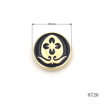 20mm Gold Zinc Alloy Leather Rivet - Custom Logo with Black Filling for Premium Leathercraft