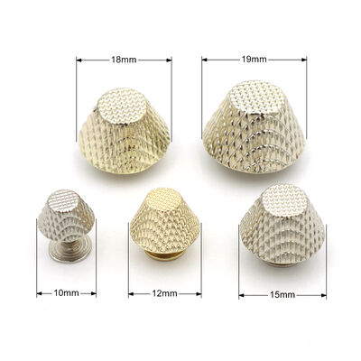 15mm Zinc Alloy Rivet Gold Metal Purse Feet For Bag Protection