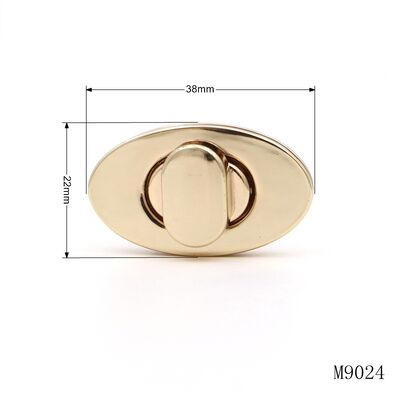 38mm Metal Bag Lock Oval Small Twist Lock Gold For Handbag Hardware