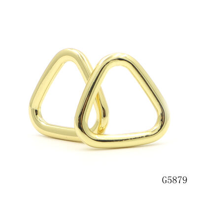 21mm Webbing D Ring Gold Plated Dog Harness D Ring Triangle
