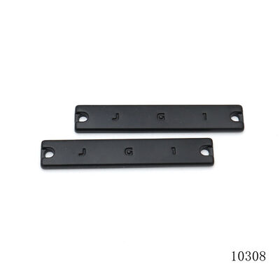 Matte Metal Logo Tag Black Custom Engraved Metal Plate 40*7mm